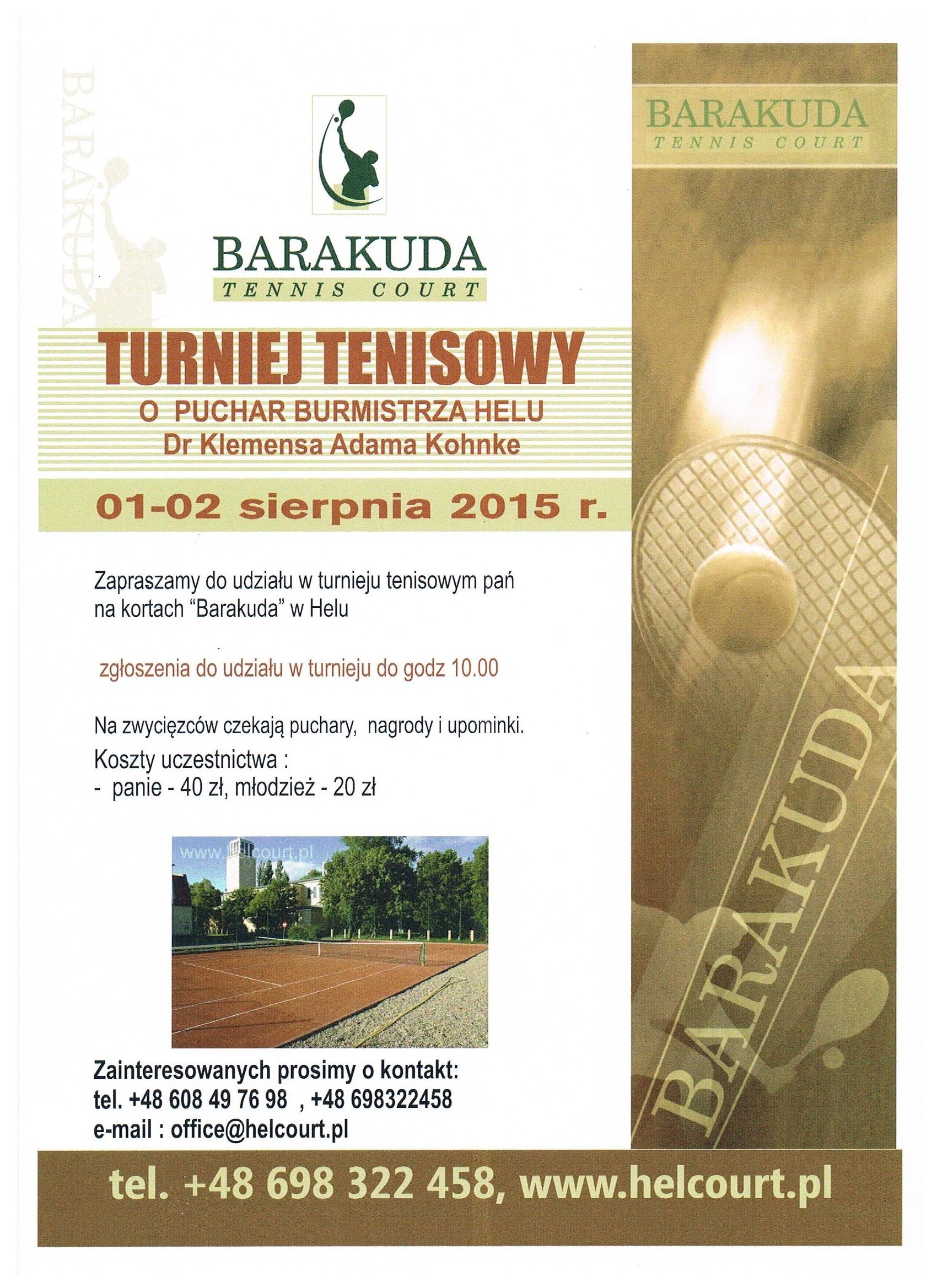 13.07.2015 Tenis Ziemny Panie